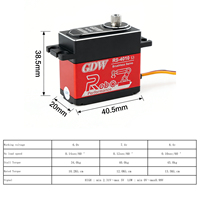 Servomoteur numérique sans balais GDW RS4010 43KG HV 8.4V 0.1Sec à couple élevé, engrenages métalliques, étanche pour voiture RC et bras robotique