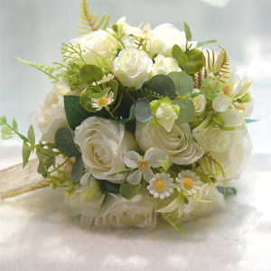 2026 Modern Wedding Bouquets Crystal Roses Bridal Bridesmaid Hand Holding Silk <b>Artificial</b> <b>Flowers</b> Toss Bouquet - Product Image 4