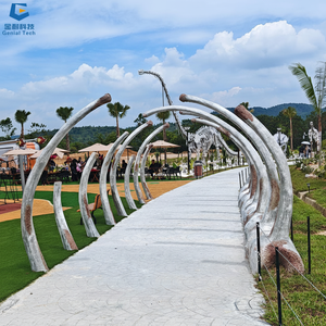 SGAD036 al aire libre Animatronic dinosaurio parque temático dinosaurio artificial esqueleto canal para tomar fotos - Product Image 1