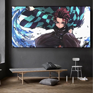 Giappone <span class=keywords><strong>Anime</strong></span> stampa di cartoni animati immagini d'arte incorniciate tela arte murale per bambini camera soggiorno decorazioni appese opere d'arte dipinti - Product Image 6