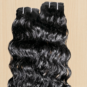 Extensions de cheveux indiens vierges Remy, double trame machine, texture naturelle ondulée/grossière, toutes couleurs, sans traitement chimique - Product Image 1