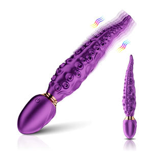 Vibromasseur Octopus EsNI violet avec contrôle par bouton-poussoir, double stimulation, rechargeable par USB, résistant à l'eau - Product Image 1