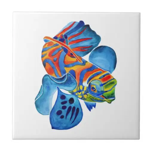 Azulejos de peixe design de telhas decorativas