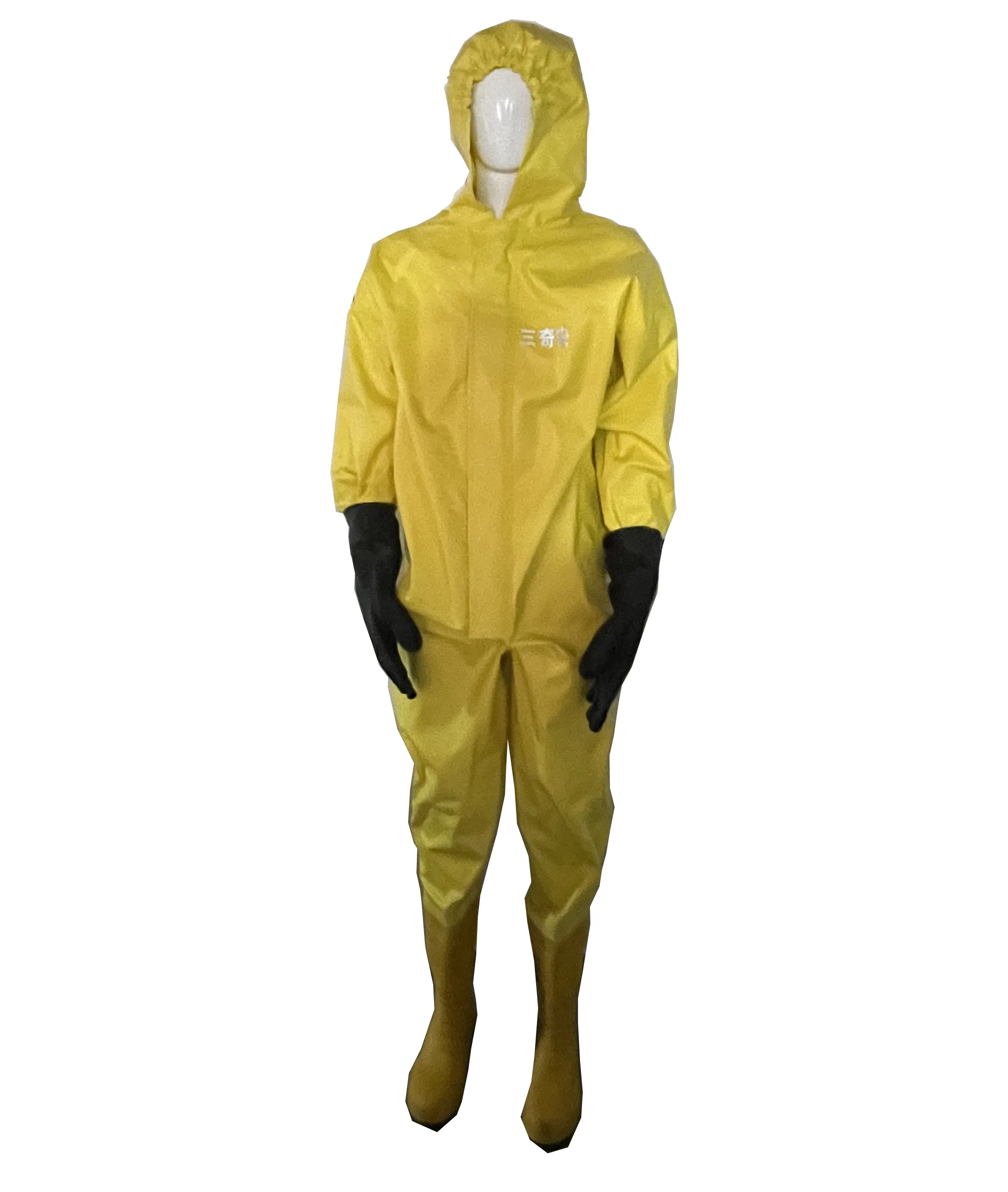Hot Sale Butyl rubber Material Chemical Protective Body Safety Hazmat Coveral Chemical Protective Suit