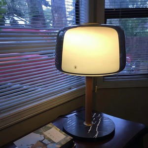 Nordic Minimalist Table Lamp E27 LED 110V Solid Wood Base Glass Shade Desk <b>Lighting</b> - Product Image 1