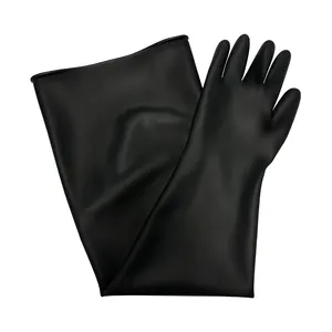 Automobilherstellung chemikalienresistente langarmhandschuhe Butylkautschuk-Handschuhe Box-Handschuhe