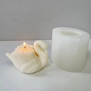 J6-2 3D baru cetakan sabun lilin silikon angsa putih untuk pembuatan DIY - Product Image 3