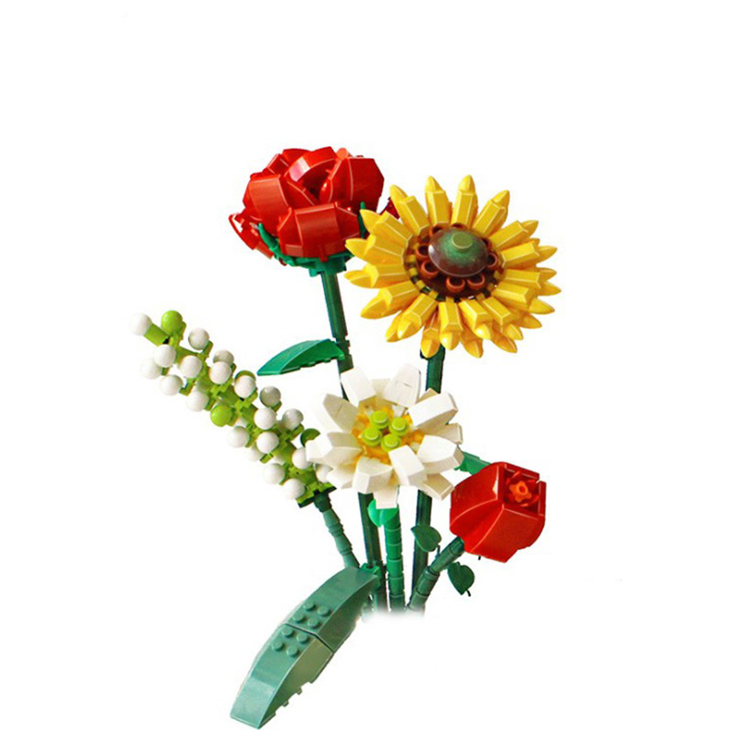 Лидер продаж, новые продукты, серии 3d растений, нанокирпичи, цветочные игрушечные блоки, креативные наборы мини-строительных блоков «сделай сам»