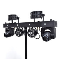 Projecteur DJ portable 300W, éclairage de scène LED blanc DMX, équipement de disco, système tricolore, support mobile pour bar de spectacle