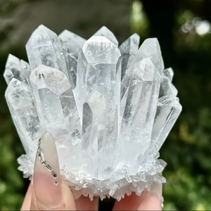 Grande grappe de cristal de quartz blanc transparent, pierres de guérison Reiki, pierres brutes, minéraux, autres objets artisanaux en cristal - Product Image 4