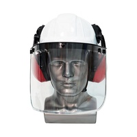 Maille de casque de sécurité ABS avec cache-oreilles équipement de protection individuelle anti-rayures Construction cache-oreilles travailleurs casque de sécurité