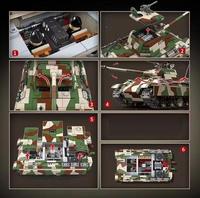 Char Panthère Allemand Militaire de la Seconde Guerre Mondiale MOC Blocs de Construction Jouet d'Ingénierie WW2 Army Tank 6 Soldiers For Military Fan