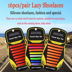 <span class=keywords><strong>Lacets</strong></span> en silicone sans nœuds, 16 pièces, <span class=keywords><strong>lacets</strong></span> élastiques multicolores pour enfants et adultes, baskets - Product Image 3