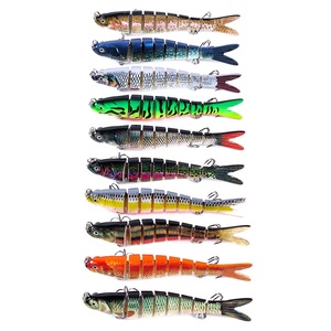 Fabbrica 3.94 pollici wobbler swimbait snodato con 3D richiamo occhi - Product Image 1