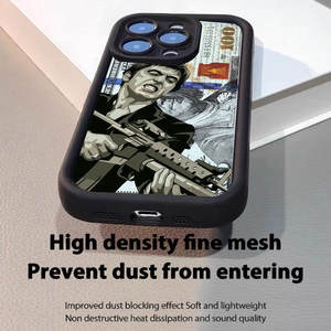 Coque de téléphone portable pour <span class=keywords><strong>iPhone</strong></span> 17 16 15 <span class=keywords><strong>14</strong></span> 13 12 Plus Pro Max 17 Air Gun Man, style créatif noir, coque <span class=keywords><strong>photo</strong></span>, coque arrière - Product Image 4