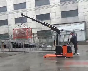 Grúa de tienda giratoria eléctrica Grúa eléctrica de una sola tienda Apilador eléctrico Transpaleta Carretilla elevadora diésel Pasillo muy estrecho - Product Image 5