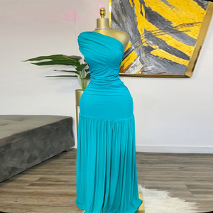 Mais Vendido: Vestido Tubinho Feminino Europeu e Americano 2025 Outono Novo, Doce e Fresco, com Gola no Ombro e Cintura Alta Modeladora - Product Image 4