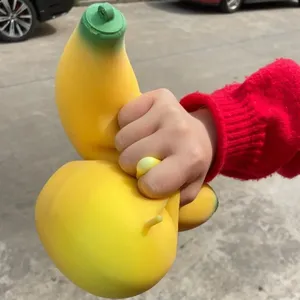 Jumbo Squishy Banana Simulation Giant Squeezing Stress Ball Slow <b>Rebound</b> Toy Silicone for Teens Stress Relieving Gift Home Decor - Product Image 5