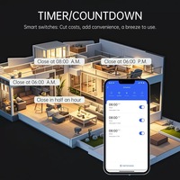 Pemutus Sirkuit Pintar WiFi Tuya FY02 16A Kontrol Ganda dengan Pengaturan Waktu Jarak Jauh via Aplikasi, Kontrol Suara Alexa, untuk Penggunaan Rumah Tangga