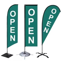 Bannières de drapeau sans vent personnalisées pour la publicité et la promotion d'événements immobilier portes ouvertes drapeaux de plage drapeaux de plumes promotionnels