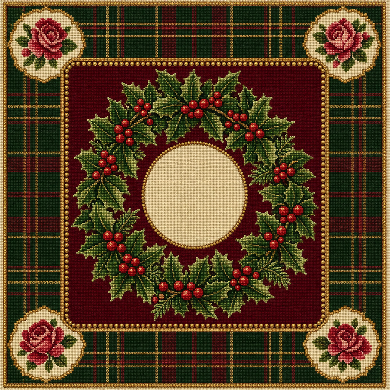 Burgundy Green Christmas