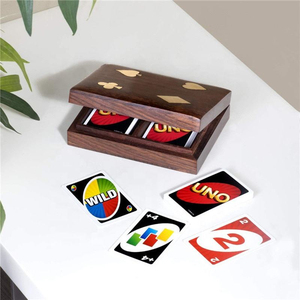 Boîte-cadeau en bois de décoration de <span class=keywords><strong>jeu</strong></span> de poker de luxe à 1 pont pour enfants et famille pour bougie et artisanat - Product Image 2
