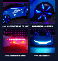 Voiture RC de drift FlytecRC Y19 2.4G Brushless 4x4 haute vitesse 4 canaux avec télécommande, éclairage RGB, double pulvérisation, portée de 50m, prête à l'emploi
