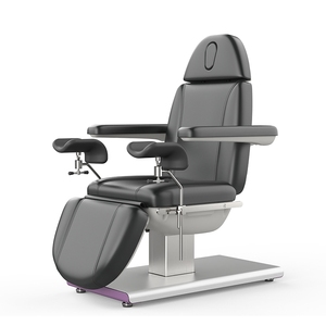 Silla de Examen Médico SPA con Reposapiés, Ajustable en Altura, Eléctrica, Cómoda, con Marco de Metal Resistente, para Terapia y Uso en Dormitorio - Product Image 1
