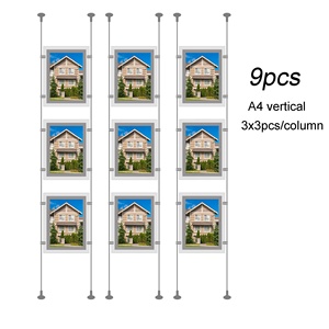 Cavo agenzia <span class=keywords><strong>immobiliare</strong></span> appeso finestra Led luce tasche DIN A4 Display a bassa tensione Ultra sottile antipolvere eco-friendly - Product Image 6