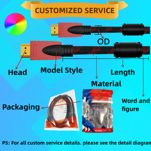 1.4/1.5/1.8/2M Trong Kho Hot Bán Tốc Độ Cao Nam Để Nam Mạ Vàng 1.4V <span class=keywords><strong>4K</strong></span> HDMI Cáp Hỗ Trợ 1080P Và Ethernet Nylon Lưới - Product Image 2