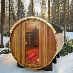 <span class=keywords><strong>Sauna</strong></span> de Madera Maciza con Diseño de Barril para 4-8 Personas, Opciones de Calefacción Dual, para Exteriores, Sala de Estar, Villa, Salud, con Cristal de Media <span class=keywords><strong>Luna</strong></span> - Product Image 5