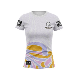 Maillots de rugby Brisbane Bronco personnalisés avec nom et numéro, sublimation polyester, anti-UV, anti-bactériens, Australie, pour femmes, 2026 - Product Image 1