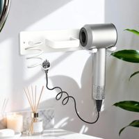 Support mural en aluminium pour sèche-cheveux, organisateur de salle de bain, pour fers à boucler, lisseurs et fers plats – Vente en gros