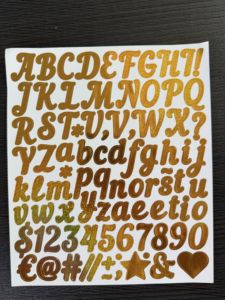 Custom Glossy Vinyl PP UV Coated Glitter Letter Number Stickers Self-adhesive Waterproof DIY Crafts Photo Frames Candle Art - Product Image 6