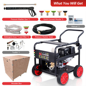 Kuhong 2200psi 40LPM <span class=keywords><strong>10</strong></span>.6GPM <span class=keywords><strong>10</strong></span> metros manguera de chorro de alcantarillado 1/4 agua lavadora a presión de alta potencia - Product Image 2