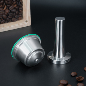 2 cápsulas, 1 Juego de tamper, cápsula de café de Metal reutilizable <span class=keywords><strong>para</strong></span> máquina <span class=keywords><strong>Dolce</strong></span> <span class=keywords><strong>Gusto</strong></span>, filtro de café recargable - Product Image 1