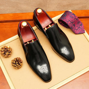 Chaussures plates décontractées et habillées DSYX pour hommes, en cuir véritable respirant, légères, à enfiler, pour affaires, mariage et extérieur - Product Image 1