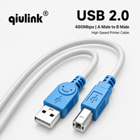 Cable USB 2.0 de Tipo A Macho a Tipo B Macho para Impresora, Alta Velocidad, Transferencia de Datos de 480 Mbps, Cable de Conexión para Escáner, Copiadora, Instrumento MIDI