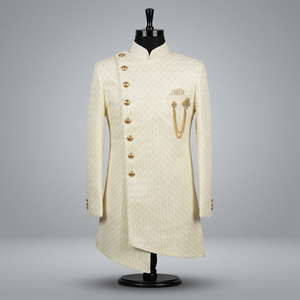 2024 Elegant & Beautiful Indo-Western Sherwani Suit Embroidered <b>Wool</b> Dress for Male for Indian/Pakistani Parties & Weddings - Product Image 5
