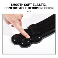 Tapis de souris de jeu en silicone gel noir personnalisé, transparent, antidérapant, avec repose-poignet, pour le bureau et la maison, en stock