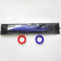 Cerf-volant Delta Personnalisé pour Enfants et Adultes, Cadre en Fibre de Verre Écologique, Bleu et Blanc, Double Ligne, Sport de Vol acrobatique