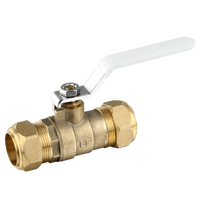 Válvula de Bola de Latón sin Plomo de 600 psi WOG, Aprobada por NSF, Personalizada de Fábrica, con Extremos de Compresión y Drenaje