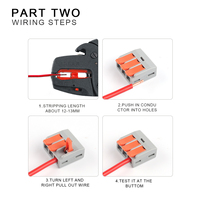 221-412 Lever-Nuts 2 Conductor Compact Splicing Connectors 12-24 AWG Electric Cable Terminal Block Transparent Wire Connector
