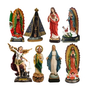Figura Religiosa de la Sagrada Familia, Jesús y Virgen María, Pintada a Mano, Modelo de Resina para Decoración del Hogar, Regalo de Navidad Personalizado, RF-183 - Product Image 1