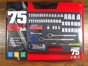 75pcs <span class=keywords><strong>1</strong></span>/<span class=keywords><strong>2</strong></span>, <span class=keywords><strong>1</strong></span>/4 <span class=keywords><strong>Set</strong></span> di <span class=keywords><strong>chiavi</strong></span> <span class=keywords><strong>a</strong></span> <span class=keywords><strong>bussola</strong></span> universali <span class=keywords><strong>a</strong></span> cricchetto dinamometrico da 3/8 pollici con <span class=keywords><strong>Set</strong></span> di <span class=keywords><strong>chiavi</strong></span> esagonali - Product Image 4