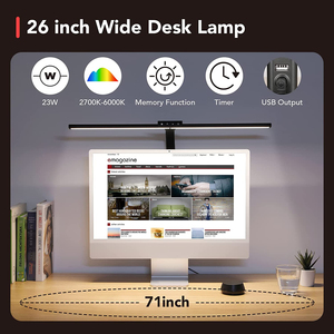 Moderne Flexible LED-Schreibtischlampe mit USB-Ladefunktion, Verstellbare Augenschonende Beleuchtung, Hoher CRI 90, 2800-6000K Farbtemperatur, Lese- und Studierlampe - Product Image 3