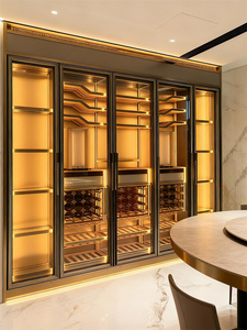 Wine <b>Cabinet</b> Dining Room Living Stainless Steel Liquor for Home Compressor Cooling Wine Cooler - Product Image 6
