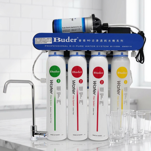 Sistema de filtro de agua por ósmosis inversa Buder de 6 etapas con bloque de carbón de 100 GPD para uso doméstico, fácil instalación, hecho en Taiwán. - Product Image 1