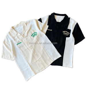Camiseta de <span class=keywords><strong>punto</strong></span> de algodón con media cremallera y logo digital personalizado, estilo oversize, <span class=keywords><strong>cuello</strong></span> <span class=keywords><strong>alto</strong></span>, para <span class=keywords><strong>hombre</strong></span>, estilo retro de fútbol, para camisetas. - Product Image 2