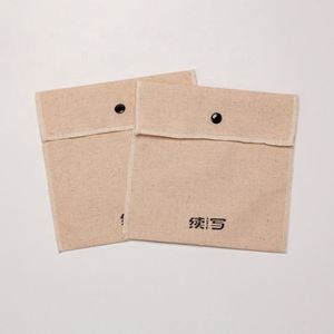 Sacs en toile de coton de haute qualité pour emballage de bijoux et vêtements, pochettes enveloppe en coton brut d'usine - Product Image 5